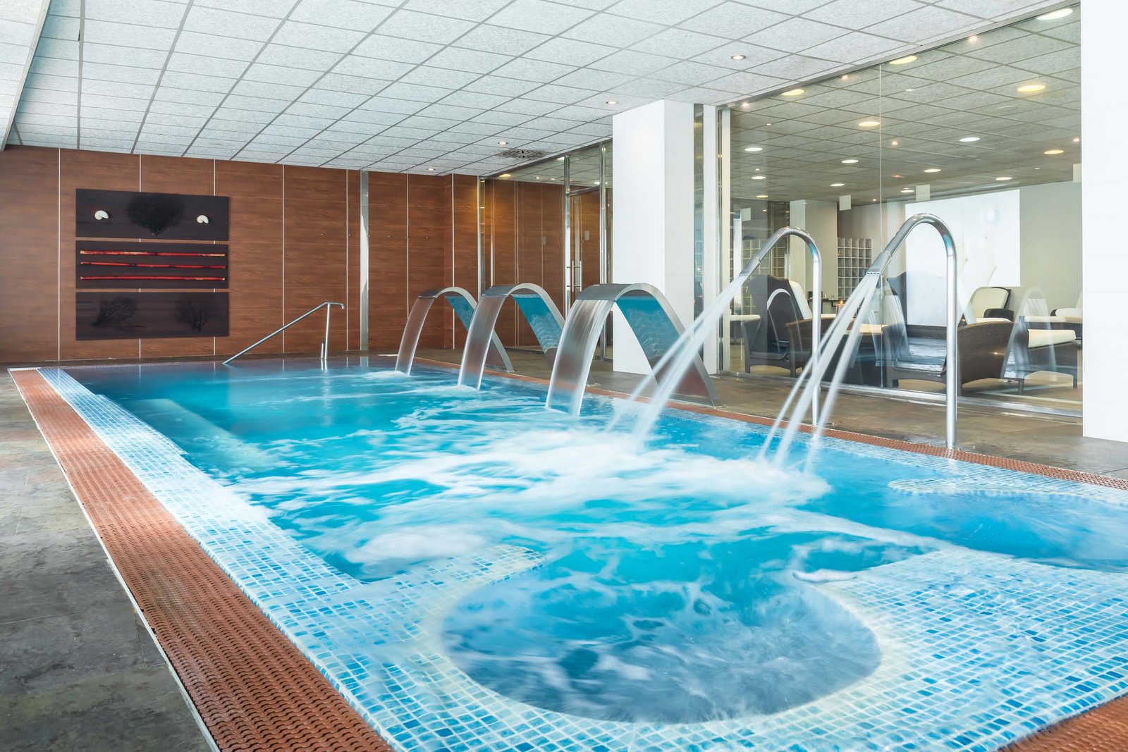 Indoor spa pool at the resort
