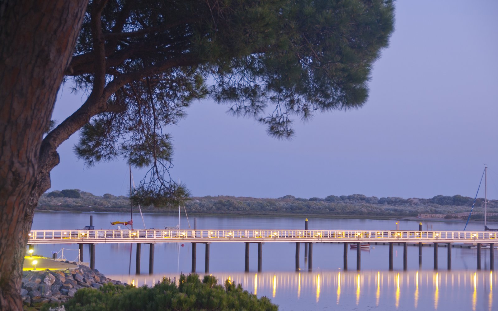 Marina at dusk near El Rompido