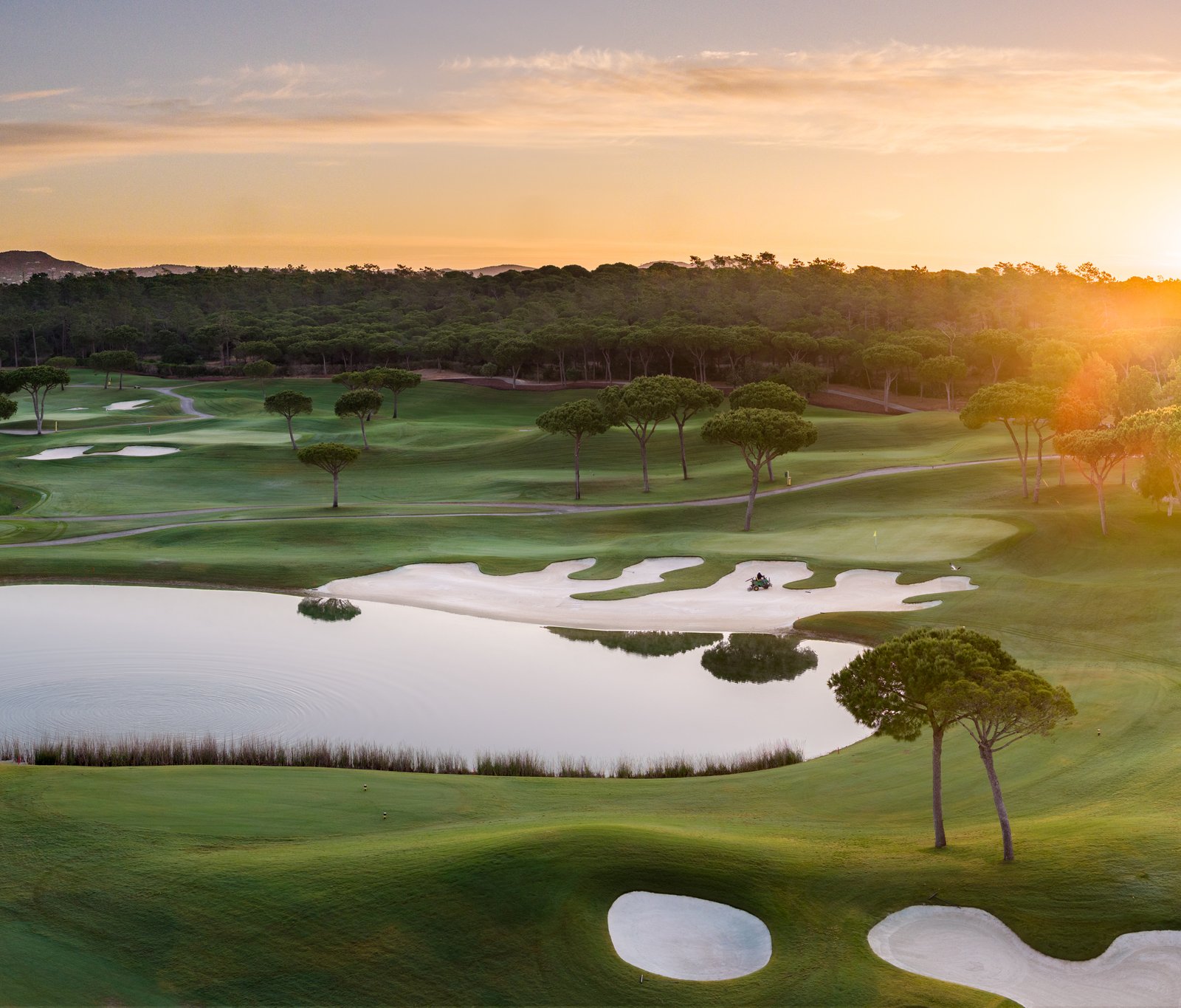 Sunset over the Quinta do Lago golf course